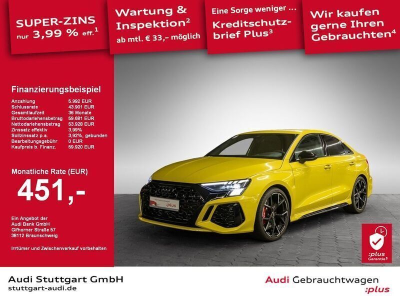Pythongelb metallic Gebraucht 2024 Audi RS3 Ambiente Kleinwagen | 60.420 € (Guter Preis) - Bild 1/2