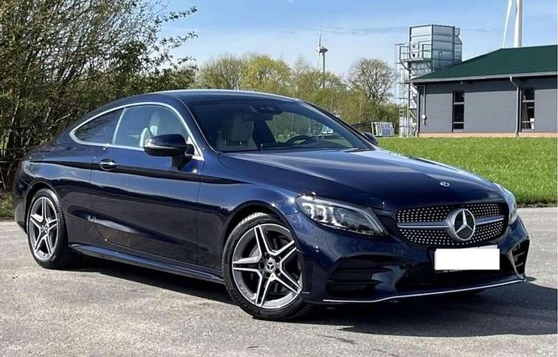 Blau Gebraucht 2019 Mercedes C200 AMG line Cabrio | 29.999 € (Guter Preis) - Bild 1/4