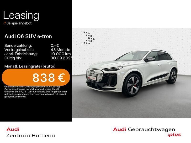 Gletscherweiß metallic Gebraucht 2024 Audi Q6 e-tron Ambiente SUV | 76.980 € (Guter Preis) - Bild 1/2