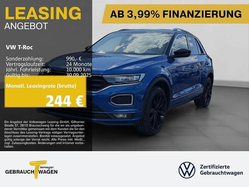 Blau Gebraucht 2021 VW T-Roc R-line SUV | 20.460 € (Guter Preis) - Bild 1/4