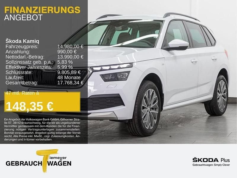Weiß Gebraucht 2022 Skoda Kamiq Tour SUV | 14.980 € (Guter Preis) - Bild 1/4