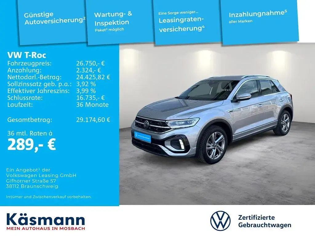 Gebraucht VW T-Roc R-line 190 PS (139 kW) 2022 Pyrit silber metallic SUV