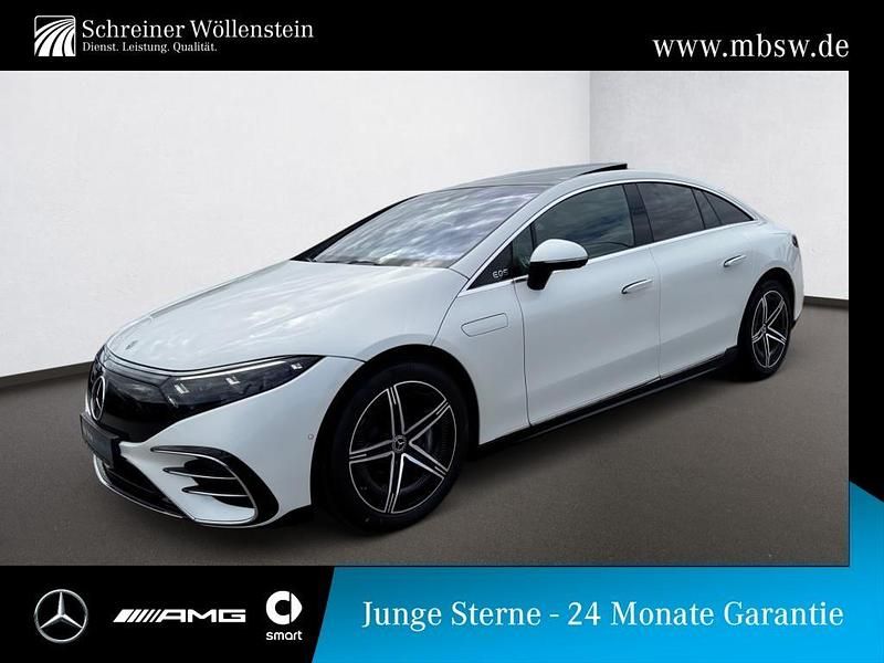 Diamantweiß bright Gebraucht 2023 Mercedes EQS580 AMG Limousine | 63.370 € (Fairer Preis) - Bild 1/4