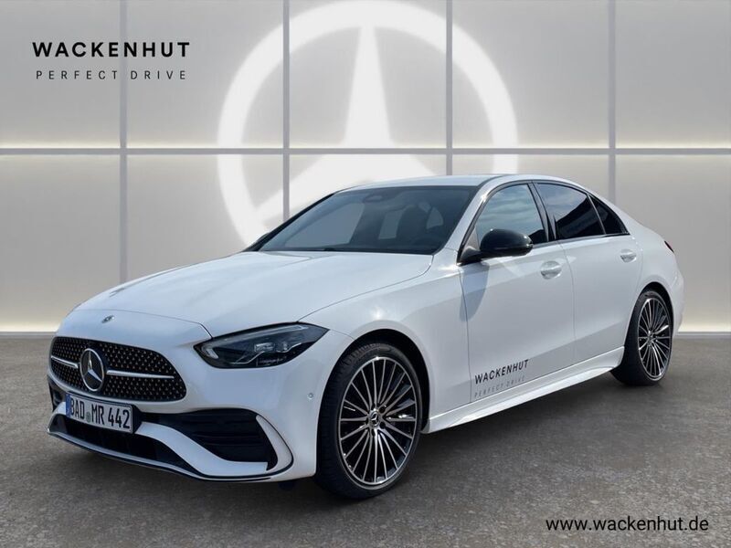 Weiss Gebraucht 2025 Mercedes C220 AMG Limousine | 47.490 € (Teuer) - Bild 1/4