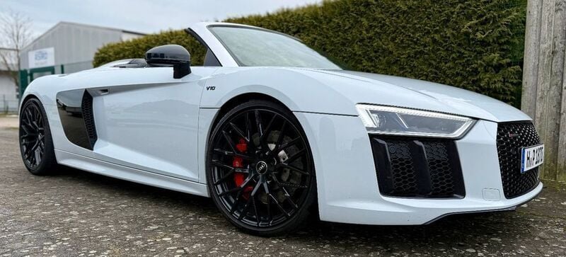 Weiß Gebraucht 2017 Audi R8 Spyder Sport Cabrio | 119.999 € (Teuer) - Bild 1/4