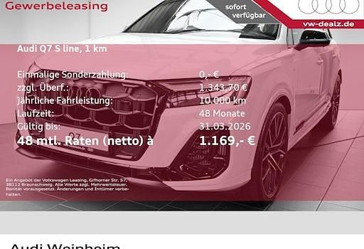 Neu Audi Q7 S-Line 490 PS (360 kW) 2025 Weiß SUV