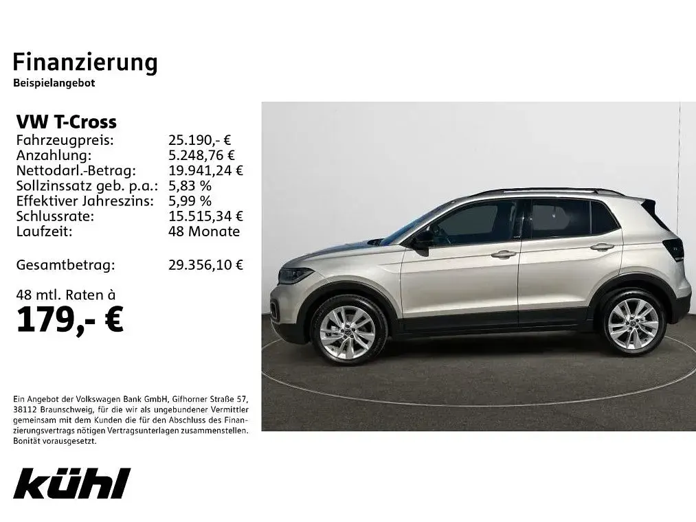 Gebraucht VW T-Cross Move 150 PS (110 kW) 2023 Ivory silver metallic SUV