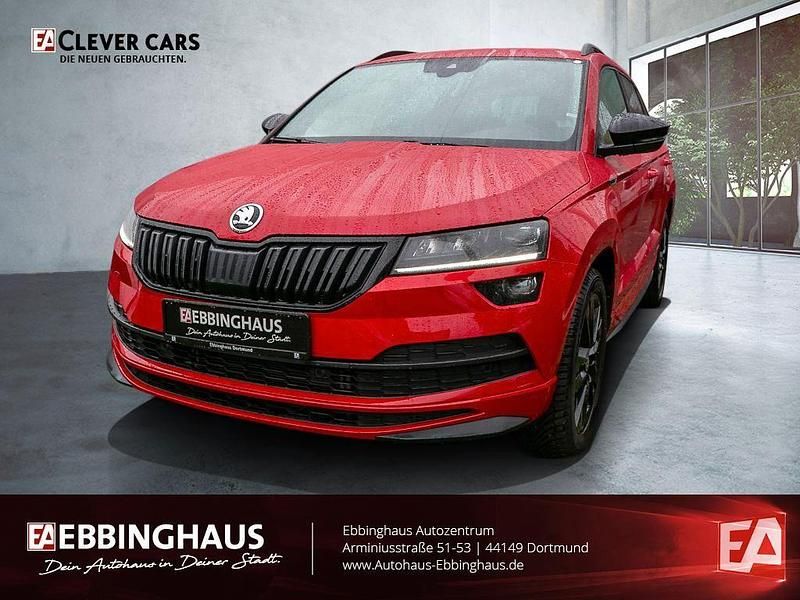 Rot Gebraucht 2021 Skoda Karoq SportLine SUV | 26.990 € (Superpreis) - Bild 1/4