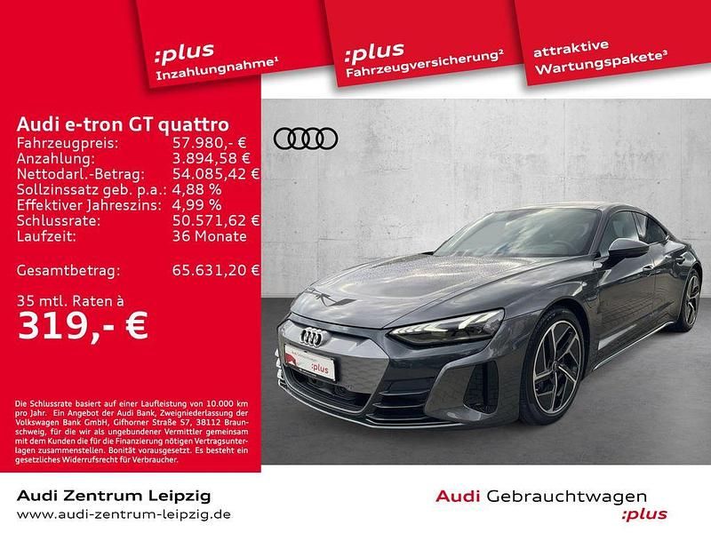 Daytonagrau perleffekt Gebraucht 2023 Audi e-tron GT quattro Ambiente Limousine | 57.980 € (Superpreis) - Bild 1/3