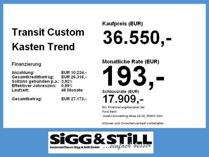 Neu Ford Transit Custom Trend 232 PS (170 kW) 2025 Frost weiß Van / Kleinbus