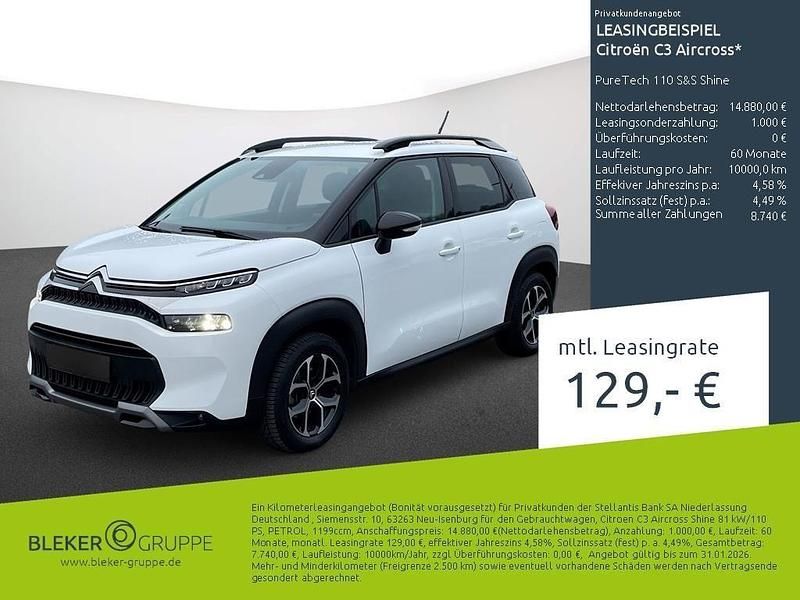 Weiß Gebraucht 2023 Citroën C3 Aircross Shine SUV | 13.670 € (Guter Preis) - Bild 1/3