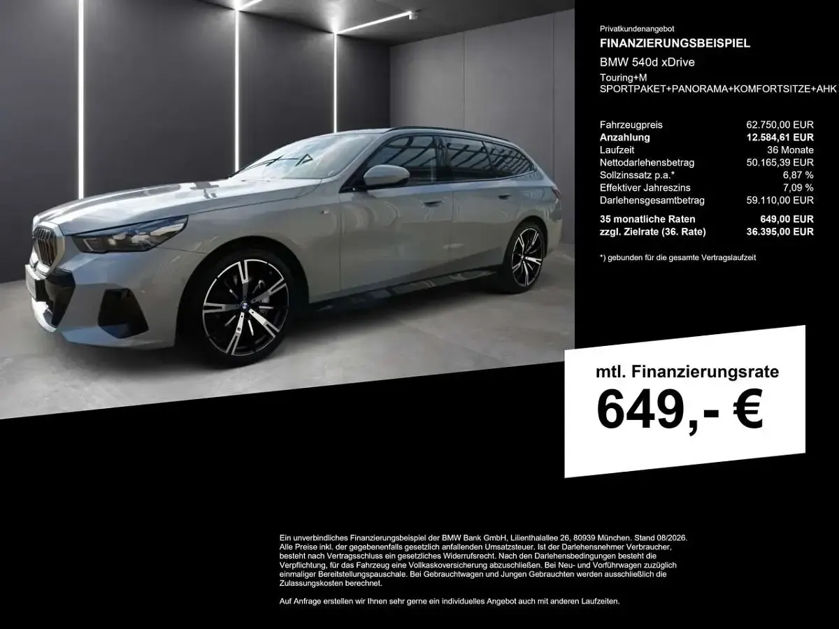 Gebraucht BMW 540 M Sport 303 PS (222 kW) 2025 Brooklyn grau Kombi