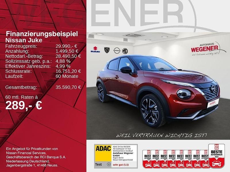 Neu Nissan Juke 143 PS (105 kW) 2025 Fuji sunset red/ black SUV