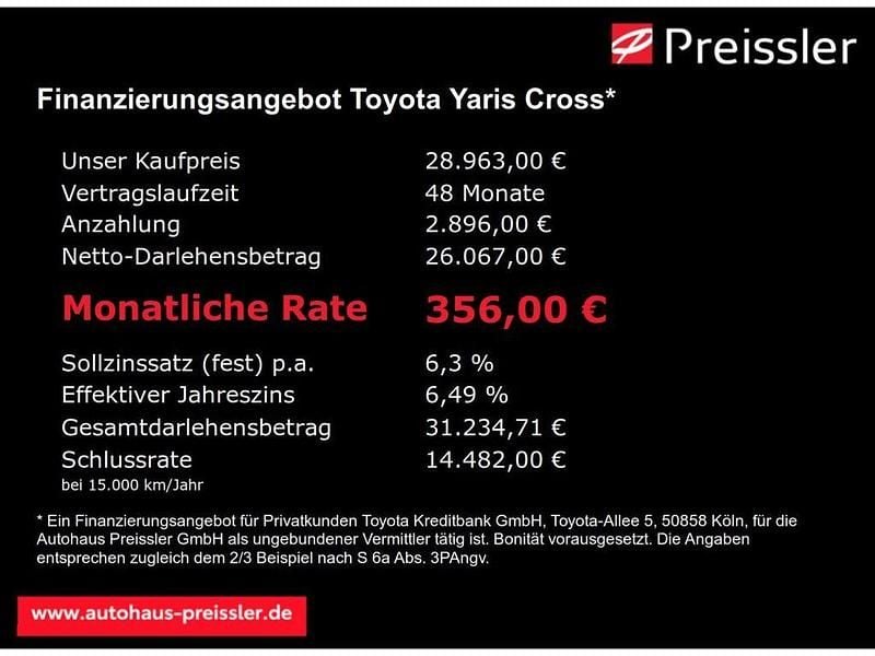 Gebraucht Toyota Yaris Hybrid Plus 131 PS (96 kW) 2024 Dynamicgrey metallic / dach schwarz SUV
