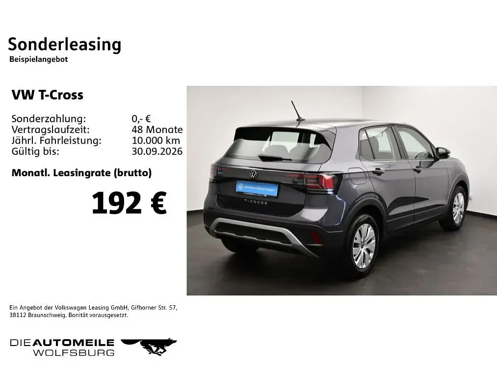 Gebraucht VW T-Cross 95 PS (69 kW) 2025 Rauchgrau metallic SUV