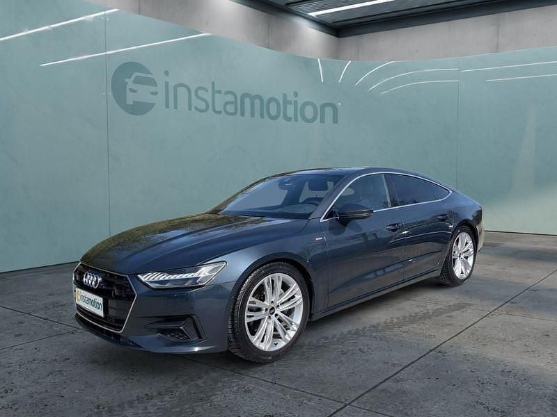 Blau Gebraucht 2021 Audi A7 Kleinwagen | 51.999 € - Bild 1/4