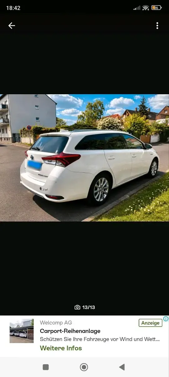 Gebraucht Toyota Auris Hybrid 99 PS (72 kW) 2015 Weiß Kombi
