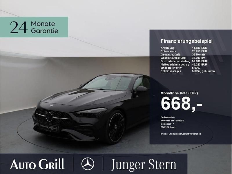 Obsidianschwarz metallic Gebraucht 2024 Mercedes CLE220 AMG Coupé | 57.900 € (Fairer Preis) - Bild 1/4