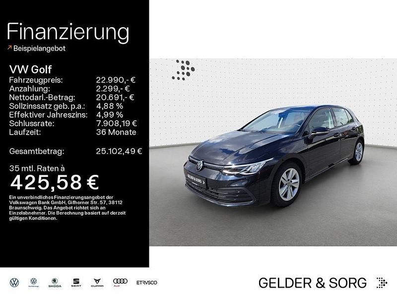 Schwarz Gebraucht 2020 VW Golf VIII Life Limousine | 22.990 € (Fairer Preis) - Bild 1/4