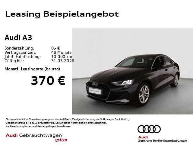 Schwarz Gebraucht 2025 Audi A3 Advanced Plus Limousine | 32.810 € (Superpreis) - Bild 1/4