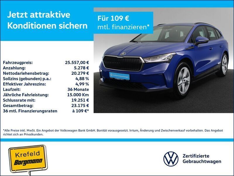 Energyblau Gebraucht 2022 Skoda Enyaq iV Loft SUV | 25.557 € - Bild 1/4