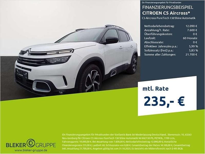 Perlmutt weiß Gebraucht 2021 Citroën C5 Aircross PureTech SUV | 19.690 € (Guter Preis) - Bild 1/3