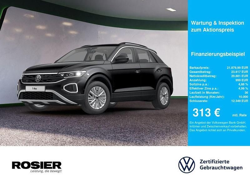 Schwarz / deep black Gebraucht 2022 VW T-Roc Life SUV | 21.880 € (Fairer Preis) - Bild 1/4
