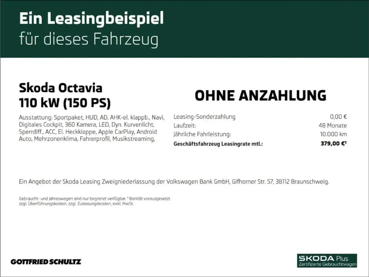Gebraucht Skoda Octavia SportLine 150 PS (110 kW) 2026 Schwarz Kombi