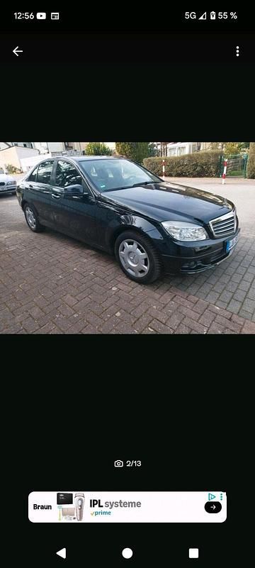 Schwarz Gebraucht 2009 Mercedes C200 Limousine | 5.499 € (Guter Preis) - Bild 1/4