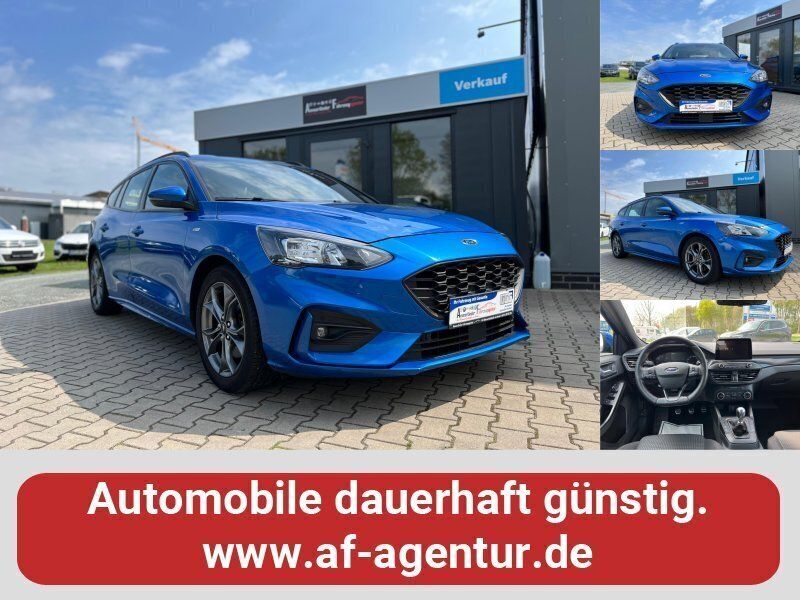 Desert island blue Gebraucht 2019 Ford Focus ST-Line Kombi | 12.990 € (Teuer) - Bild 1/4