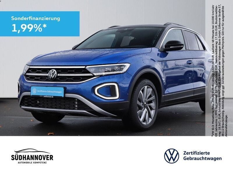Ravennablau metallic Gebraucht 2023 VW T-Roc Move SUV | 28.749 € (Guter Preis) - Bild 1/4