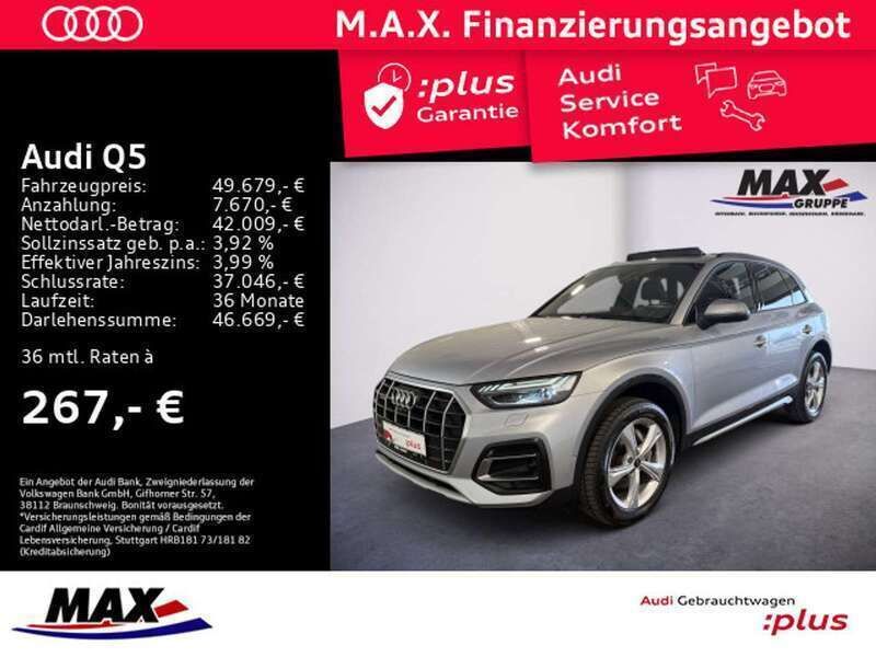 Florettsilber metallic Gebraucht 2024 Audi Q5 Advanced SUV | 51.829 € - Bild 1/3