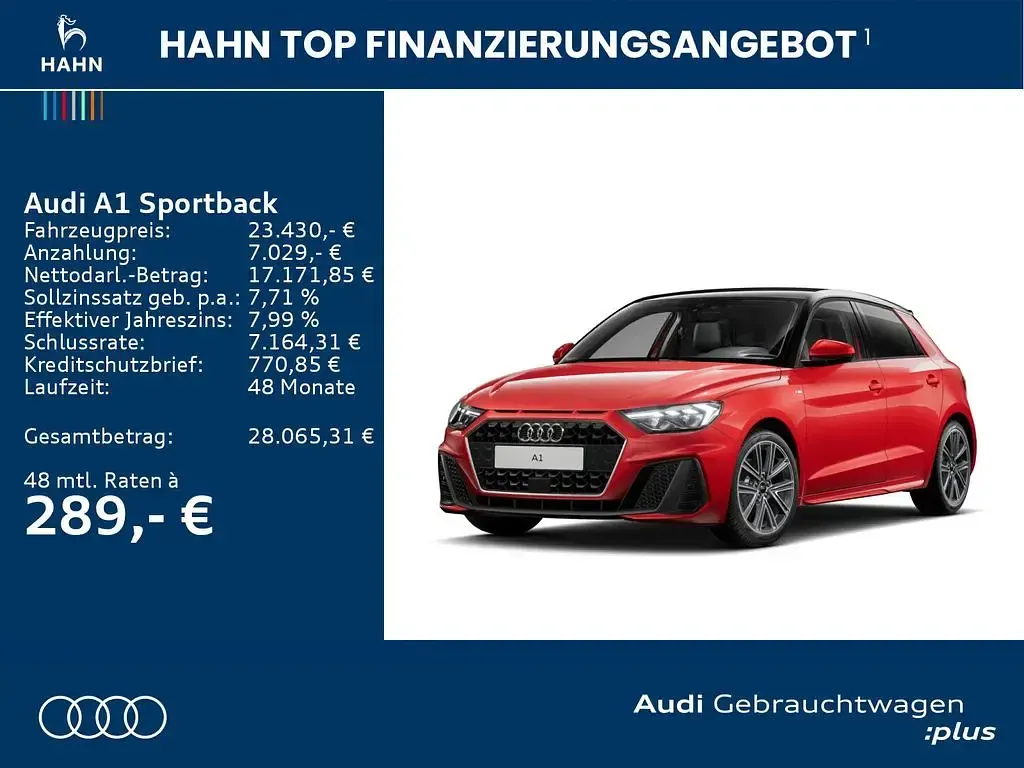 Gebraucht Audi A1 Sportback S-Line 116 PS (85 kW) 2025 Progressivrot metallic Kleinwagen
