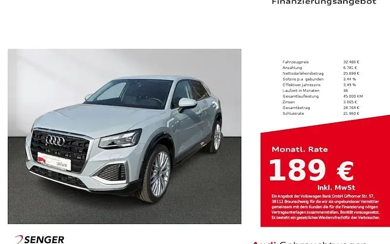 Second-hand Audi Q2 Advanced Plus 150 CP (110 kW) 2025 Gri SUV