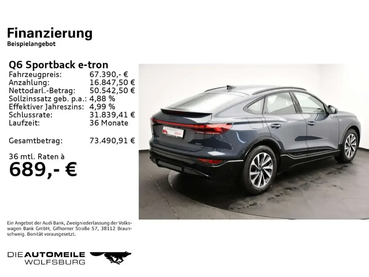 Gebraucht Audi Q6 e-tron 284 kW (387 PS) 2025 Plasmablau metallic SUV