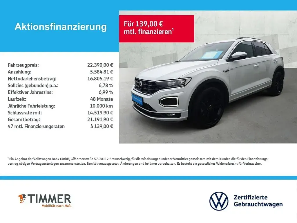 Gebraucht VW T-Roc R-line 150 PS (110 kW) 2022 Pure white SUV