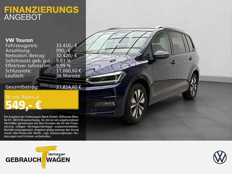 Blau Gebraucht 2023 VW Touran Move Van / Kleinbus | 33.410 € (Fairer Preis) - Bild 1/4