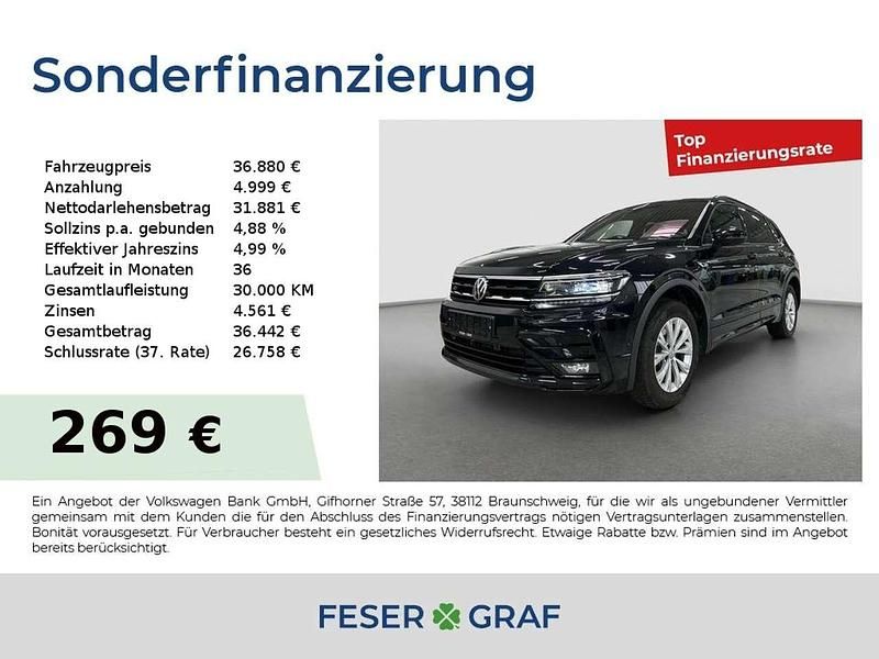 Deep black perleffekt Gebraucht 2021 VW Tiguan Allspace Highline SUV | 36.880 € (Fairer Preis) - Bild 1/1