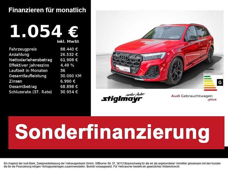 Rot Gebraucht 2024 Audi Q7 S-Line SUV | 88.440 € (Teuer) - Bild 1/4