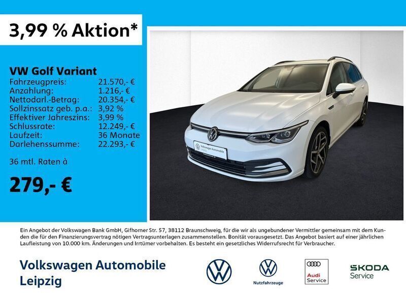Weiß Gebraucht 2021 VW Golf VIII Style Kombi | 21.570 € (Guter Preis) - Bild 1/3