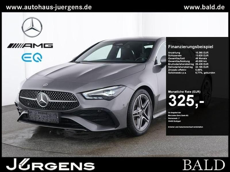 Grau mountain grey metallic Gebraucht 2024 Mercedes CLA200 AMG Coupé | 34.550 € (Guter Preis) - Bild 1/4