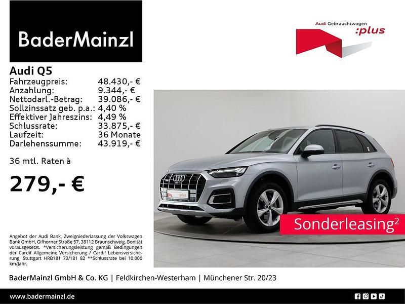 Florettsilber metallic Gebraucht 2024 Audi Q5 Sport SUV | 48.430 € (Etwas zu teuer) - Bild 1/3