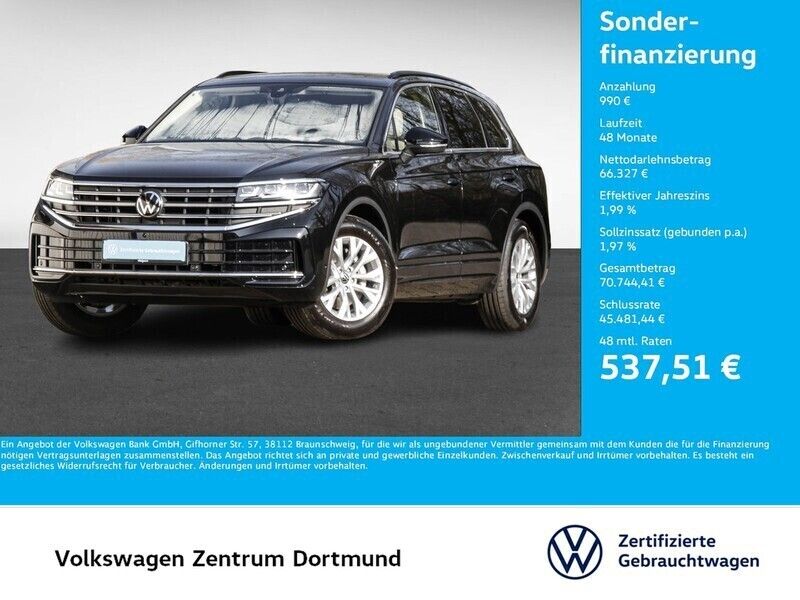 Grenadillschwarz metallic Gebraucht 2024 VW Touareg Elegance SUV | 67.317 € (Superpreis) - Bild 1/4