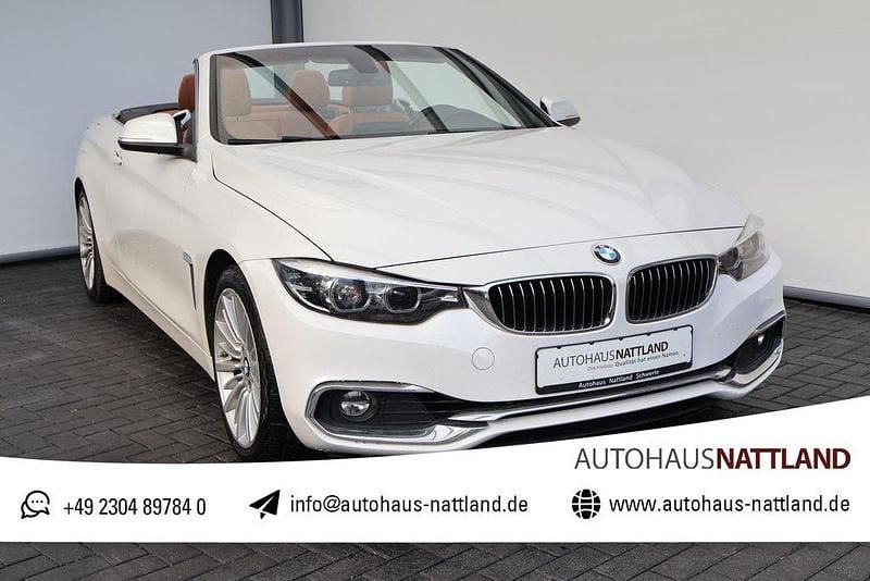 Weiß Gebraucht 2019 BMW 430 Cabriolet Luxury Line Cabrio | 30.850 € (Superpreis) - Bild 1/4