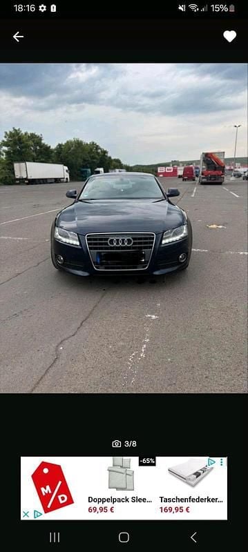 Usata Audi A5 211 CV (155 kW) 2009 Blu Coupé