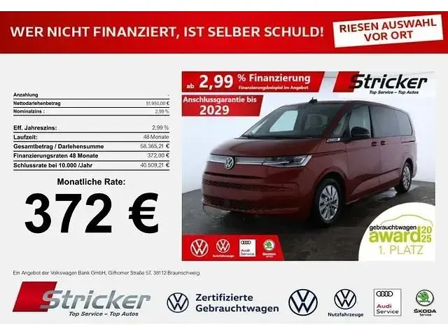Second-hand VW Multivan 204 CP (150 kW) 2024 Monovolum