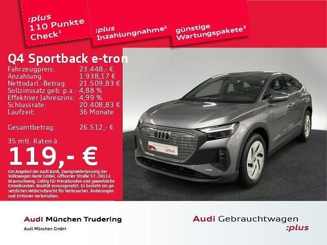 Taifungrau metallic Gebraucht 2022 Audi Q4 Sportback e-tron Comfort SUV | 23.448 € (Superpreis) - Bild 1/2