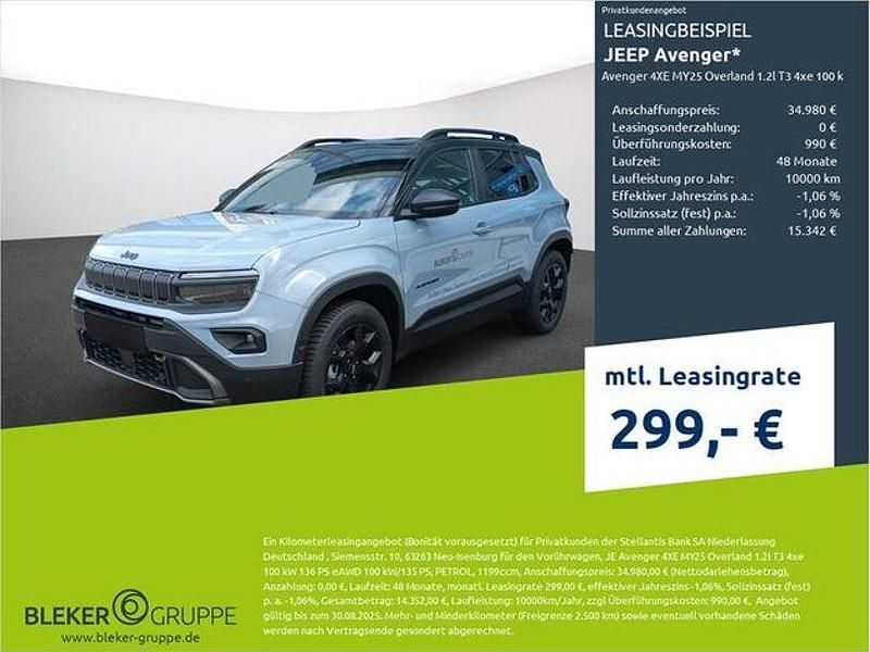 Storm grey mit dach Neu 2025 Jeep Avenger Overland SUV | 34.780 € (Fairer Preis) - Bild 1/3