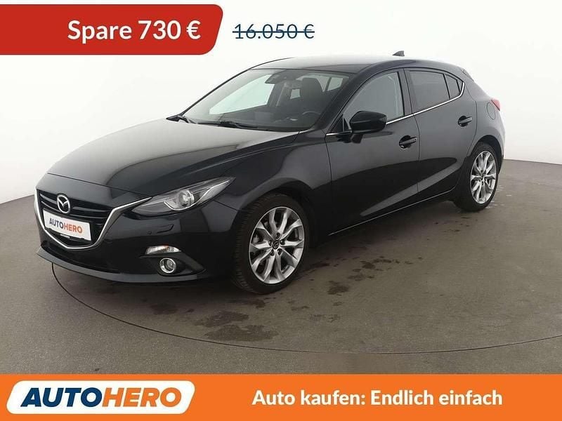 Jet black Gebraucht 2017 Mazda 3 Sports-Line Limousine | 15.320 € (Fairer Preis) - Bild 1/3