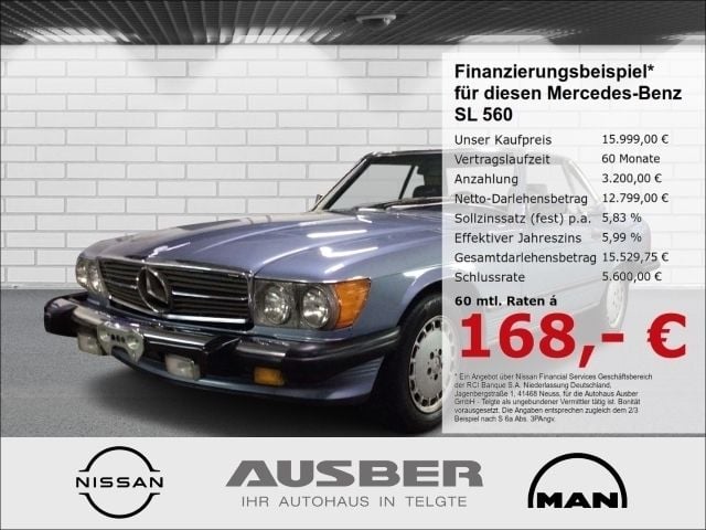 Occasion Mercedes 560 230 ch (169 kW) 1987 Cabriolet